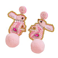 Пасхальные серьги-гвоздики из пластика&nbsp;FS-WG10DBA-01