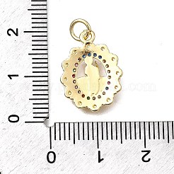 Латунные микро проложить кубического циркония подвески KK-P336-04F-G