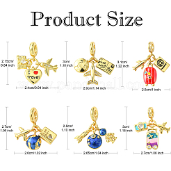 1 шт. стойка с покрытием из латуни кубический цирконий летние европейские подвески-шармы&nbsp;KK-YW0002-68