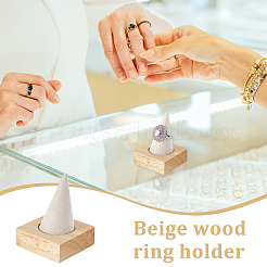 1 держатель-органайзер из деревянного конуса&nbsp;RDIS-WH0031-02A-01