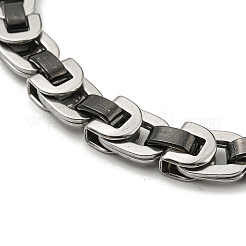 Zweifarbiges Gliederkettenarmband aus 201 Edelstahl&nbsp;BJEW-B078-29BP