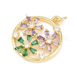Colgante micropavé cubic zirconia de latón&nbsp;KK-D258-03G-02