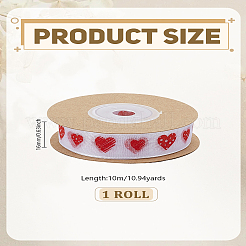 10м полиэстеровая шифоновая лента с принтом&nbsp;ORIB-WH0004-02B-02