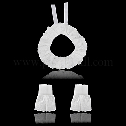 1 шт. полиэстеровый двухслойный кружевной воротник AJEW-CY0001-19