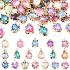 15 шт. стеклянные подвески в форме сердца k9&nbsp;GLAA-YW0004-59