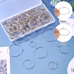 168 шт. 7 стиля фурнитуры для сережек-колец из хирургической нержавеющей стали 316l&nbsp;STAS-TA0002-82