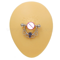 6 комплект колец для сосков из хирургической нержавеющей стали 316l с кубическим цирконием WGE45DD-07