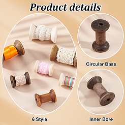 24 шт. 6 вида деревянных пустых катушек для проволоки&nbsp;TOOL-PH0001-82