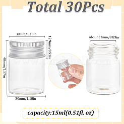 30 шт. прозрачные стеклянные бутылки-контейнеры для бусин CON-SC0001-11S-01