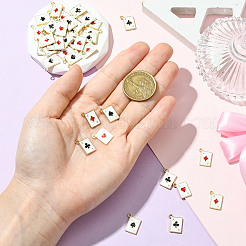 40шт 4 цвета подвески из цинкового сплава с эмалью&nbsp;ENAM-SC0009-97