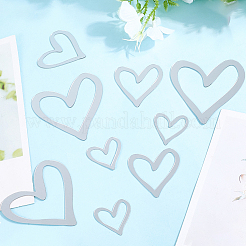 15 pieza de pegatinas de pared de plástico con forma de corazón de 3 estilos&nbsp;DIY-CN0003-44A