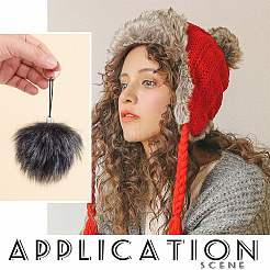 36 шт. 18 комплекта мягких помпонов из искусственного меха лисы&nbsp;AJEW-OC0013-65