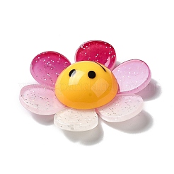 Акриловые большие подвески с блестящей пудрой&nbsp;MACR-M023-03D