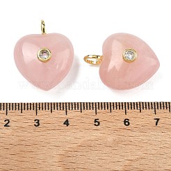 Pendentifs de quartz rose naturel&nbsp;G-B180-03G-09