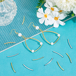 300шт 2 цвета латунные бусины трубки KK-UN0003-08