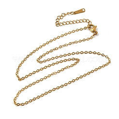 Colliers unisexes à chaîne câble texturée en acier inoxydable 304 de 2.5 mm&nbsp;NJEW-P356-13G