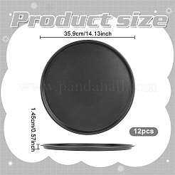 Molde para pizza redondo y plano de acero al carbono&nbsp;BAKE-WH0002-003A