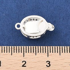 Латунные застежки из прозрачного кубического циркония с микропаве KK-C080-12S-01