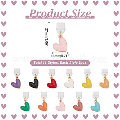 22 шт. 11-х цветные пылезащитные заглушки из цинкового сплава с эмалью&nbsp;HJEW-ME00010