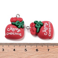 Pendentifs en résine opaque sur le thème de noël&nbsp;RESI-N039-96