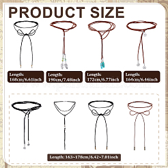 8 шт. 8 стильных ожерелья с подвесками в виде дерева жизни из сплава и АБС-пластика с жемчугом&nbsp;NJEW-ME00003