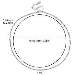 Ожерелье из нержавеющей стали 304 с коробкой из цепочки для мужчин и женщин NJEW-YW0001-16