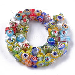 Millefiori perle di vetro fili&nbsp;LAMP-S191-05