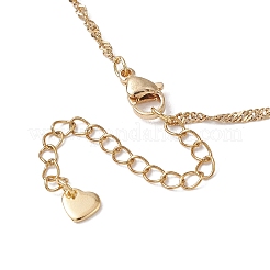 Ожерелья из сингапурской цепи из нержавеющей стали 304&nbsp;NJEW-JN05167-01