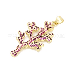 Латунные микро проложить кубического циркония подвески&nbsp;KK-H203-04G