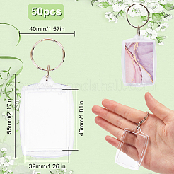 50шт акриловая фоторамка брелок ZXFQ-SP0001-01