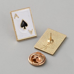 4 шт. эмалевые булавки для игральных карт&nbsp;JEWB-WH0028-77