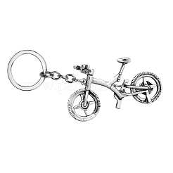 合金キーホルダー  自転車  プラチナ  5.8x3.2cm&nbsp;PW-WGE45A1-01