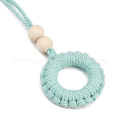 Круглые хлопковые подвесные украшения&nbsp;HJEW-JM04035-03