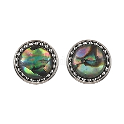 Boucles d'oreilles à clous en nacre d'ormeau et laiton pour femmes&nbsp;EJEW-JE07472-02