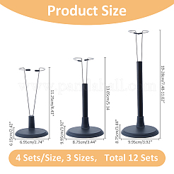 12 набор из 3-х видов пластика с железной подставкой для кукол для моделей ODIS-FH0001-18