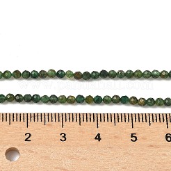 天然石グリーンルチルクォーツビーズ連売り  ラウンド  多面カット  2.25mm  穴：0.5mm  約138個/連  14.96''（38センチメートル）&nbsp;LS-G-RM250101-E4