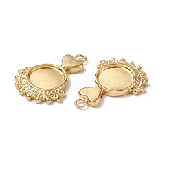 Ионное покрытие (ip) нержавеющая сталь 304 подвеска кабошон оправа STAS-C066-17G