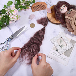 Искусственная шерсть кукольный парик волосы&nbsp;AJEW-WH0609-186D