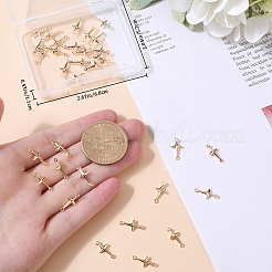 40 шт. латунные соединительные подвески&nbsp;KK-BBC0010-15G