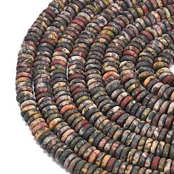 Нити бусин из натуральной матовой яшмы под леопардовую кожу G-K389-C30-01