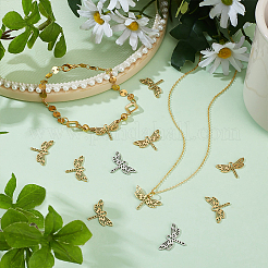 32 шт. филигранные соединительные звенья из нержавеющей стали 201 двух цветов STAS-DC0011-56