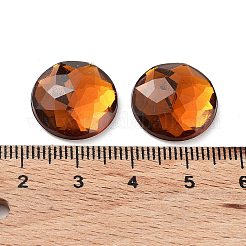 模造台湾アクリルラインストーンフラットバックカボション  多面カット  半円/ドーム  チョコレート  16x5mm  500個/袋&nbsp;GACR-D003-16mm-43