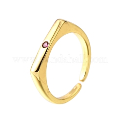 Манжеты из латуни с микро паве кубический цирконий для женщин&nbsp;RJEW-H247-16G-01