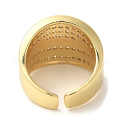 Открытые манжеты из латуни с микропаве кубический цирконий&nbsp;RJEW-U008-44G