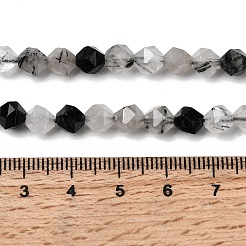 Натуральный турмалированный кварц / черный рутиловый кварц G-Z119-A15-01