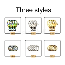 120 шт. ионное покрытие (IP) застежки-лобстеры из нержавеющей стали 304 STAS-YW0001-22