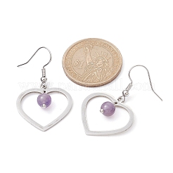 Серьги из натурального смешанного драгоценного камня EJEW-JE05478