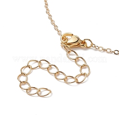 Collana con ciondolo mamma in conchiglia naturale con catene portacavi in ottone dorato per la festa della mamma&nbsp;NJEW-JN04151-02