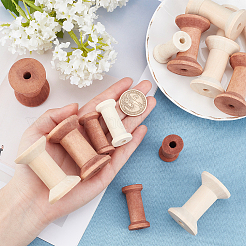 16 шт. 4 деревянных пустых катушки для проволоки&nbsp;WOOD-PH0002-17