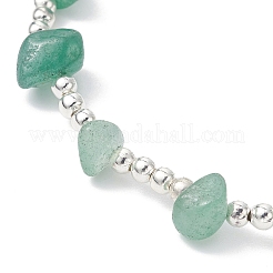 Эластичные браслеты из натуральных смешанных драгоценных камней и железных бусин BJEW-JB09778